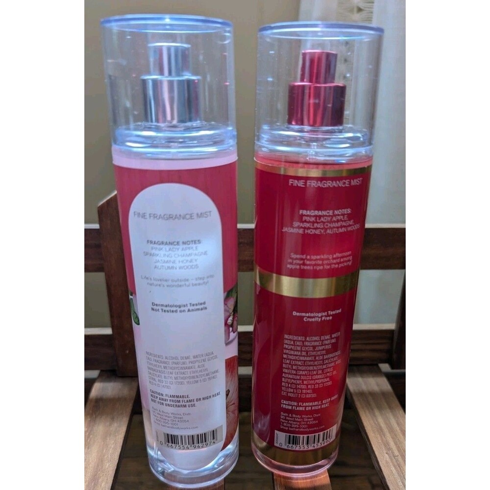 Lot of 2 Bath & Body Works Champagne Apple and Honey Fragrance Mist 8oz  FULL - Picture 2 of 6